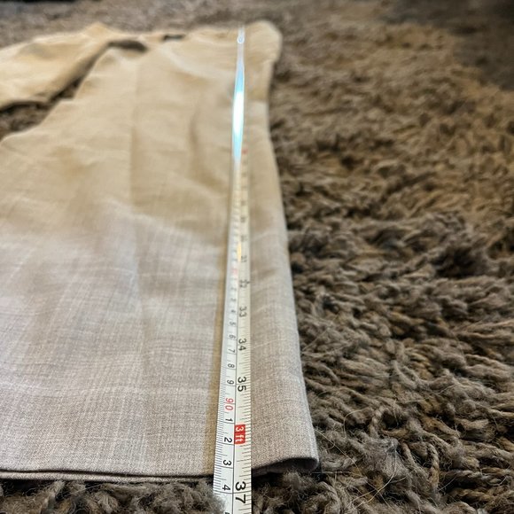 Express Editor Barely Boot Pants Women's size 0R Light Gray Tweed - Picture 2 of 6